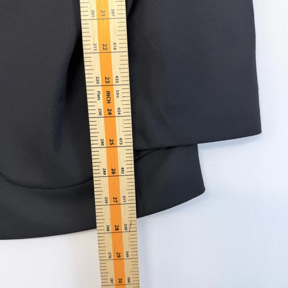 Banana Republic Mens Black Tailored Fit Textured Two Button Blazer Jacket 42S